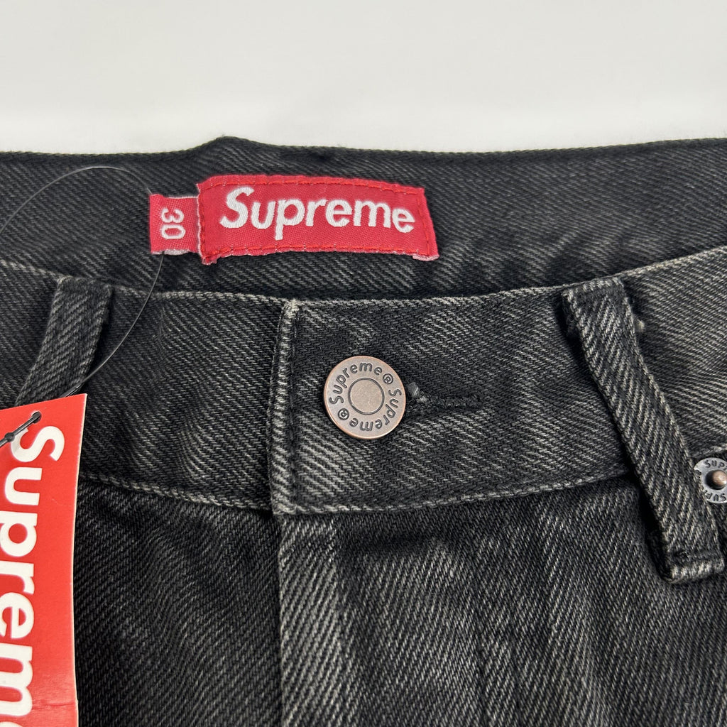 Supreme Baggy Jeans Distressed Loose Fit Selvedge