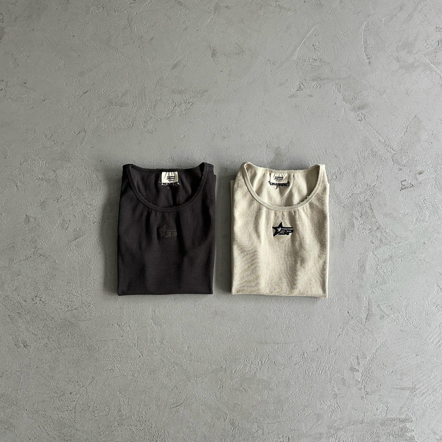 Broken P Mens Washed Ribbde Tank Top